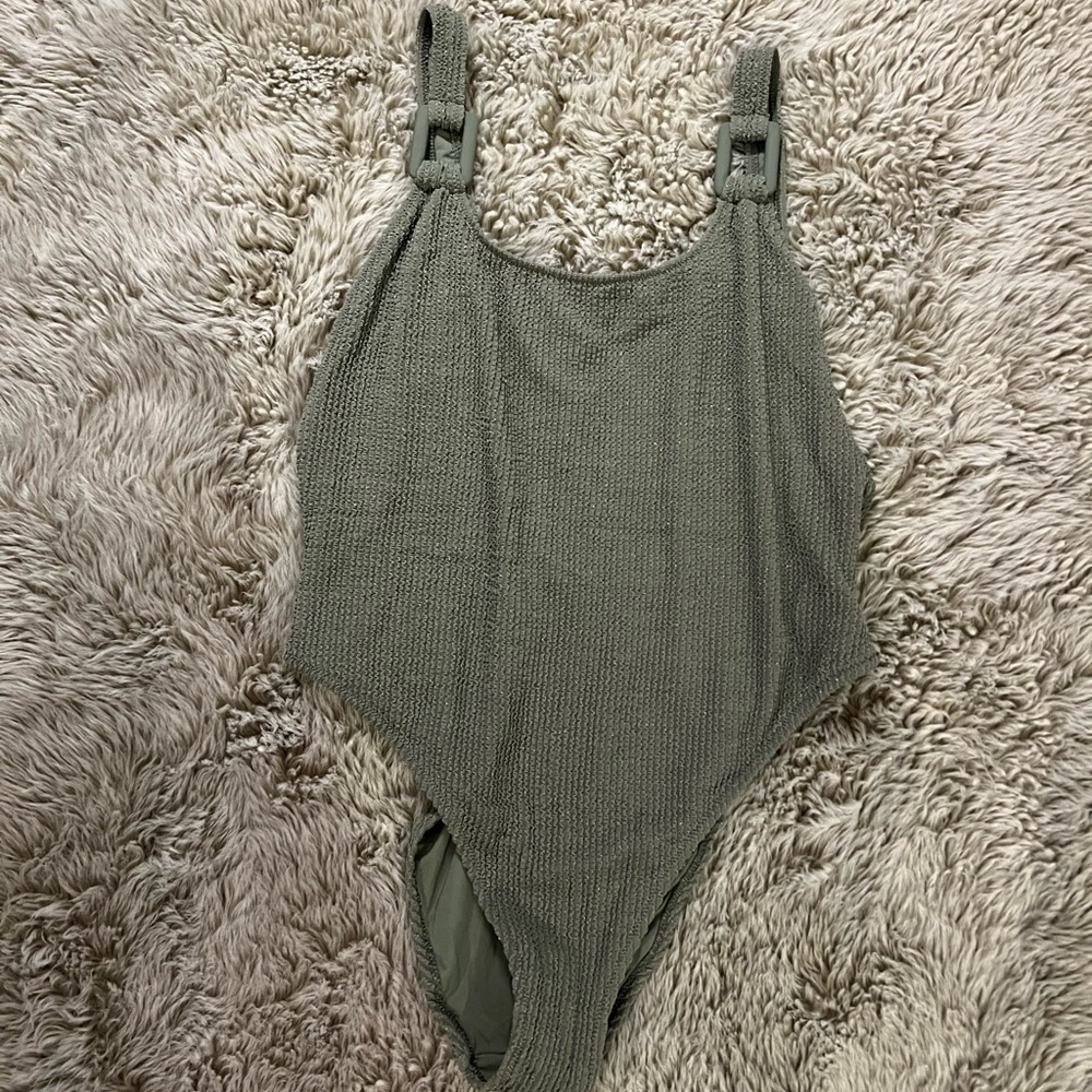 Olive Green One Piece Swimsuit